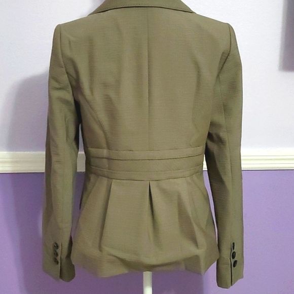 Classiques Entier Dark Taupe Long Sleeve Textured Virgin Wool Blend Suit Jacket - Picture 8 of 12